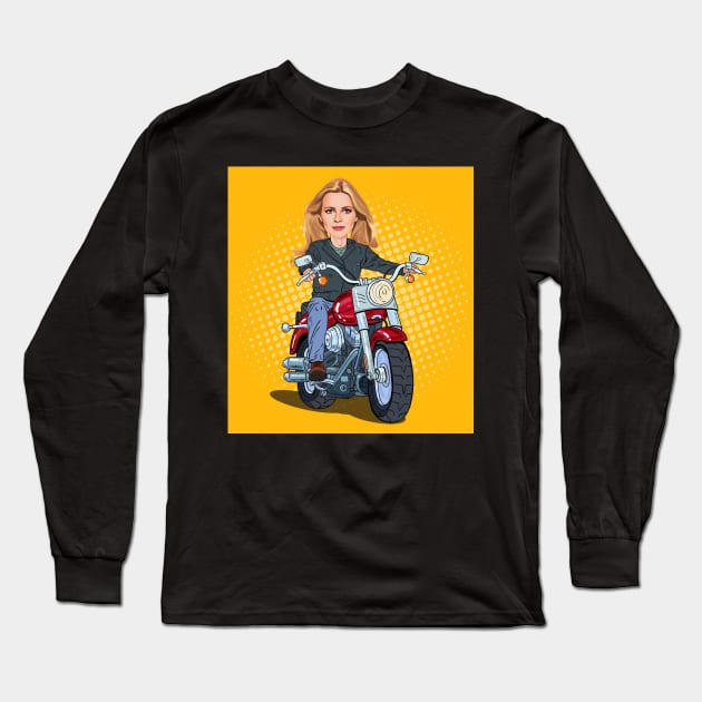 Cheryl Ladd Pop art Long Sleeve T-Shirt by fonchi76